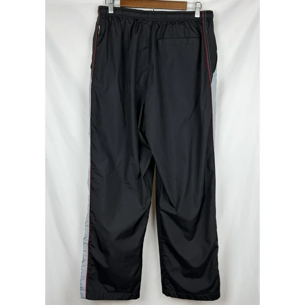 Nike 72 Vintage Windpants Mens L Black Gray Track Pants Mesh Lined Warm Up Swish